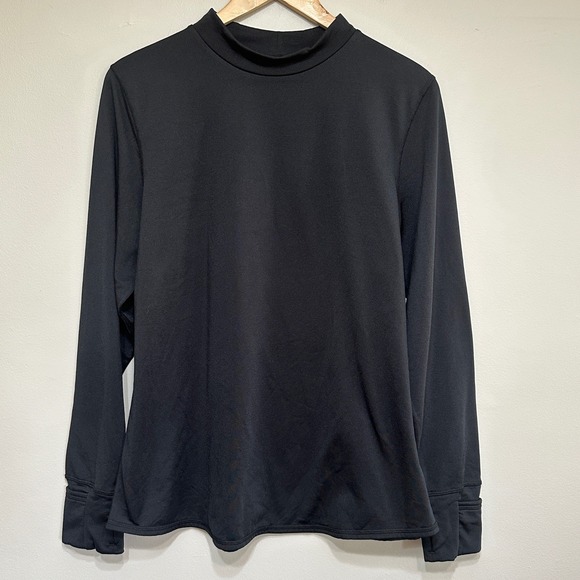 ClimateRight by Cuddle Duds Tops - Cuddl Duds ClimateRight Plush Warm Mock Neck Base Layer Top‎ XXL Thumb Holes